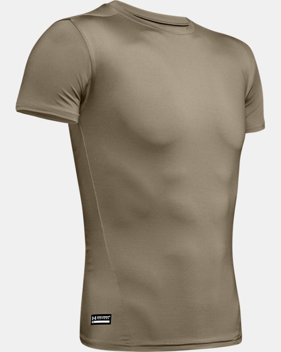 Men's Tactical HeatGear® Compression Short Sleeve T-Shirt, Brown, pdpMainDesktop image number 4